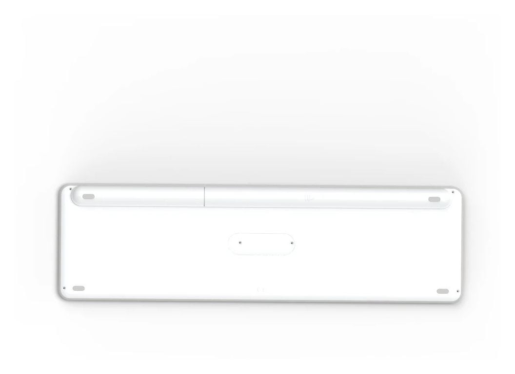 173064 WK-550 Heimbüro Tastatur RF Wireless + Bluetooth 2.4 GHz  (Grau, Weiß) 