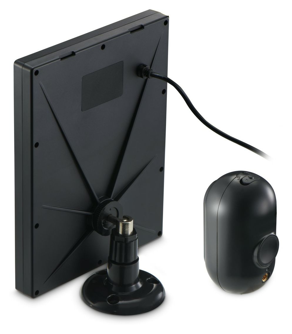 176648 Überwachungskamera mit Solar IP-Sicherheitskamera IP65 Außen  (Schwarz) 