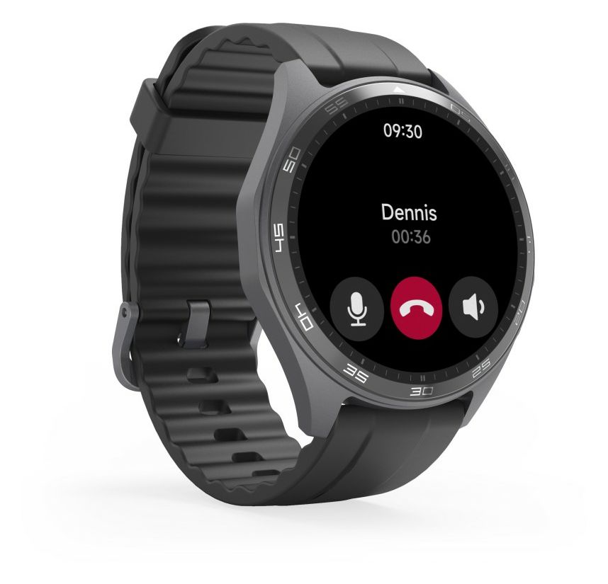 178618 7010 Smartwatch Rund  (Schwarz) 