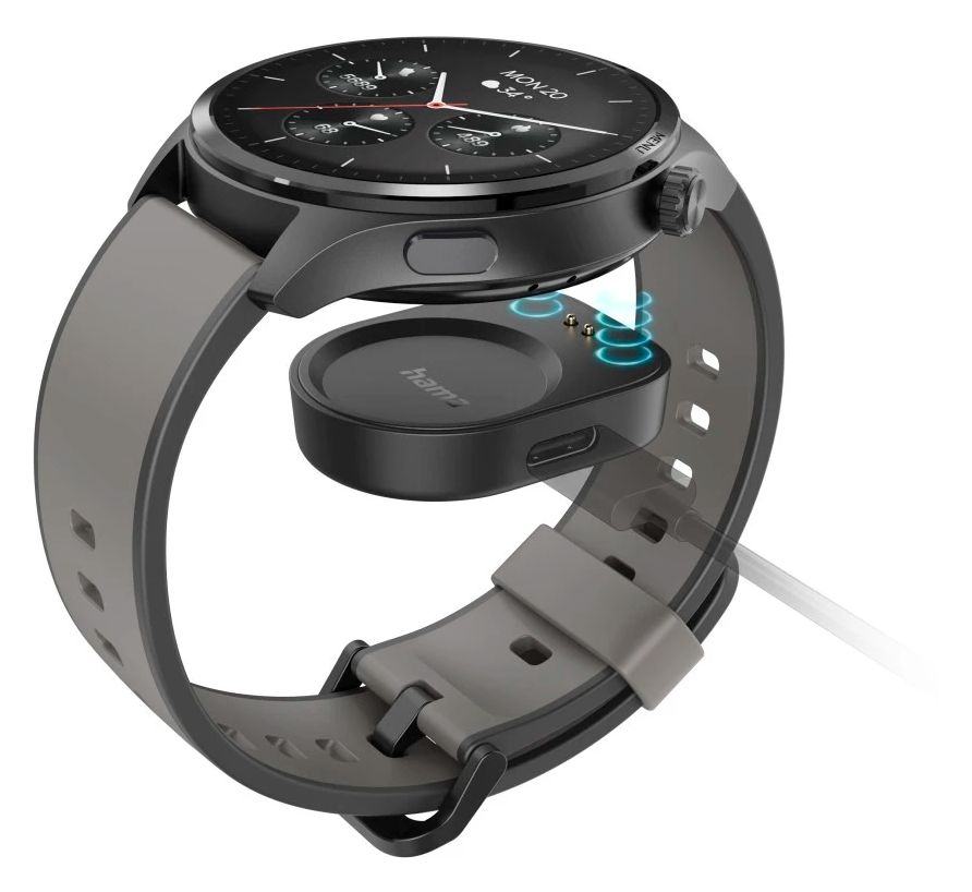 178627 9000 Digital 52 mm Smartwatch Rund IP68  (Anthrazit) 
