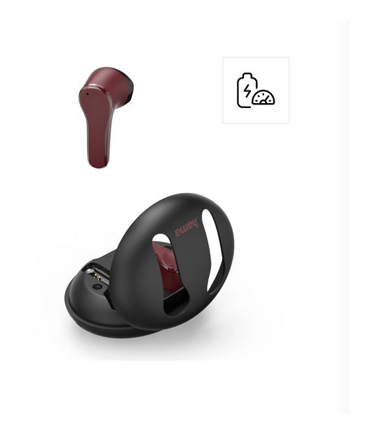 184168 Spirit Unchained In-Ear Bluetooth Kopfhörer Kabellos TWS 16 h Laufzeit  (Schwarz, Rot) 