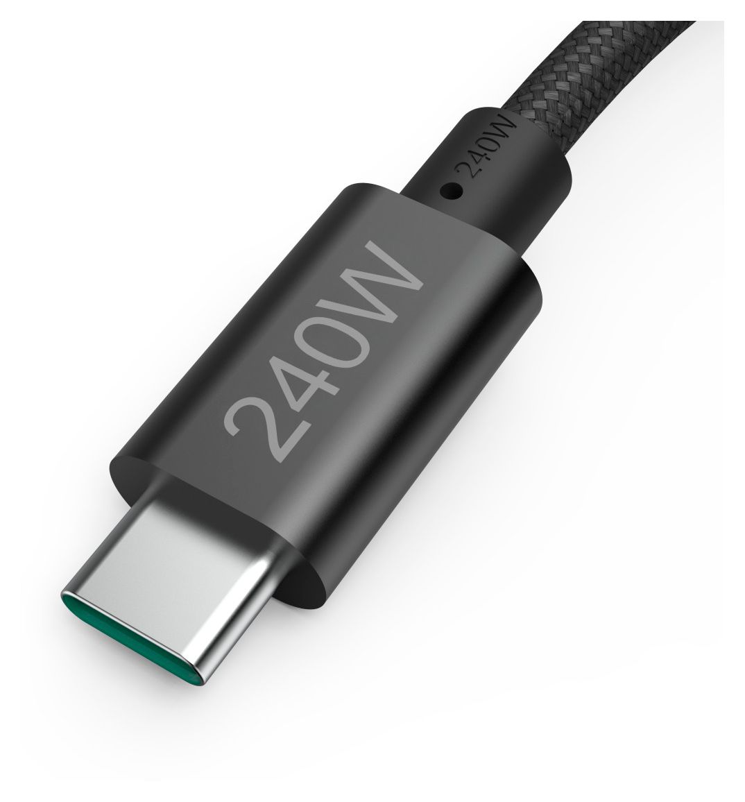 201702 5 Gbit/s Rundkabel USB C auf USB C Männlich bis 240 W 1,5 m  (Schwarz) 