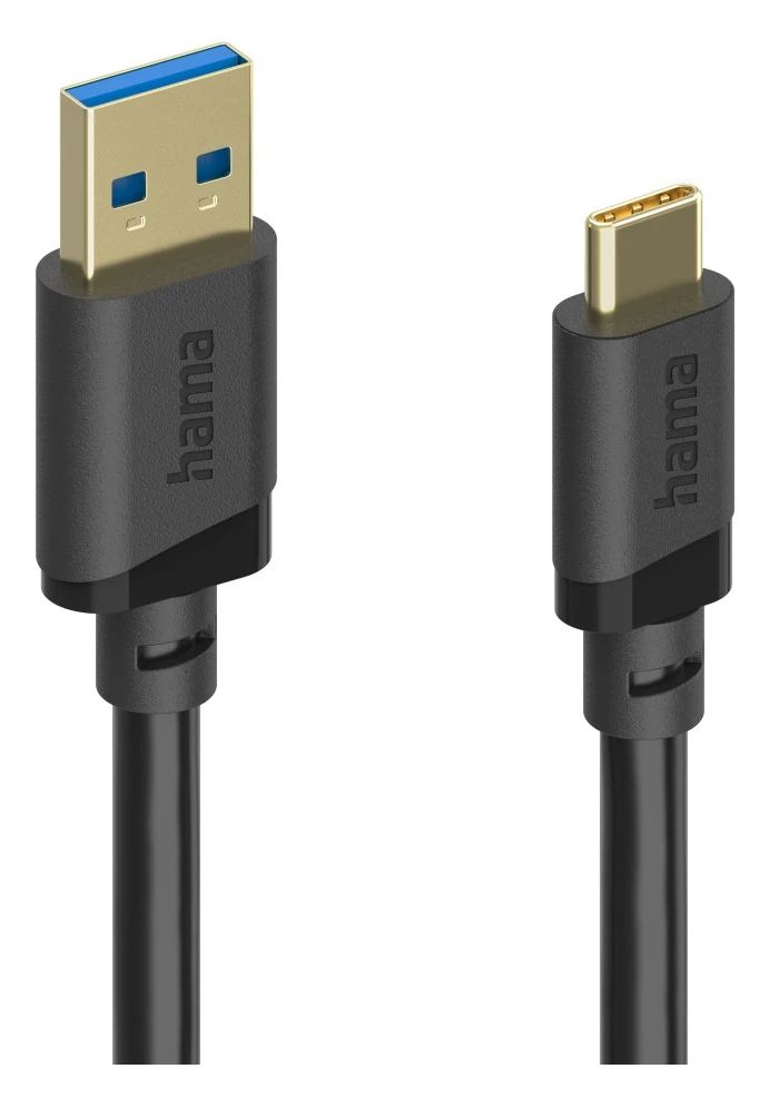 202005 5 Gbit/s Rundkabel USB A auf USB C Männlich 0,75 m  (Schwarz) 