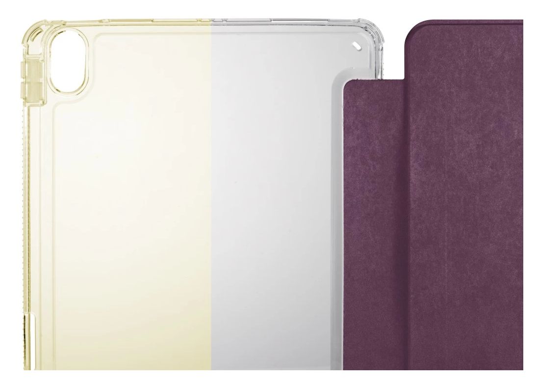 227021 Extreme Protect Folio aus Mikrofaser, Samt für Apple iPad Pro 11" (2024) bis 27,9 cm (11") Kratzresistent, Schockresistent mit Magnetverschluss (Bordeaux, Transparent) 