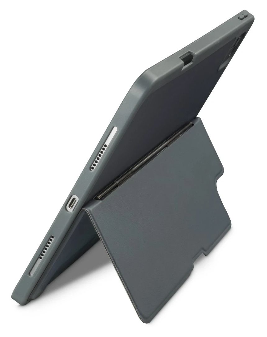 227048 Stand Folio Folio aus Kunststoff für Apple iPad Pro 11" (2024) bis 27,9 cm (11") Schmutzabweisend, Staubresistent, Kratzresistent mit Magnetverschluss (Grau) 