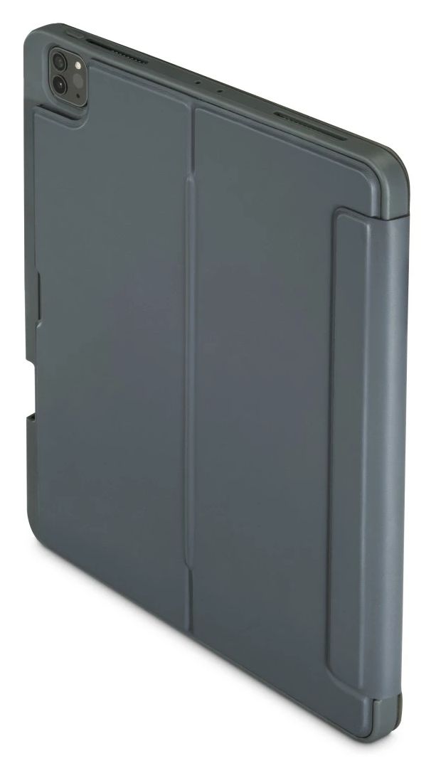 227049 Stand Folio Folio aus Kunststoff für Apple iPad Pro 13" (2024) bis 33 cm (13") Schmutzabweisend, Staubresistent, Kratzresistent mit Magnetverschluss (Grau) 
