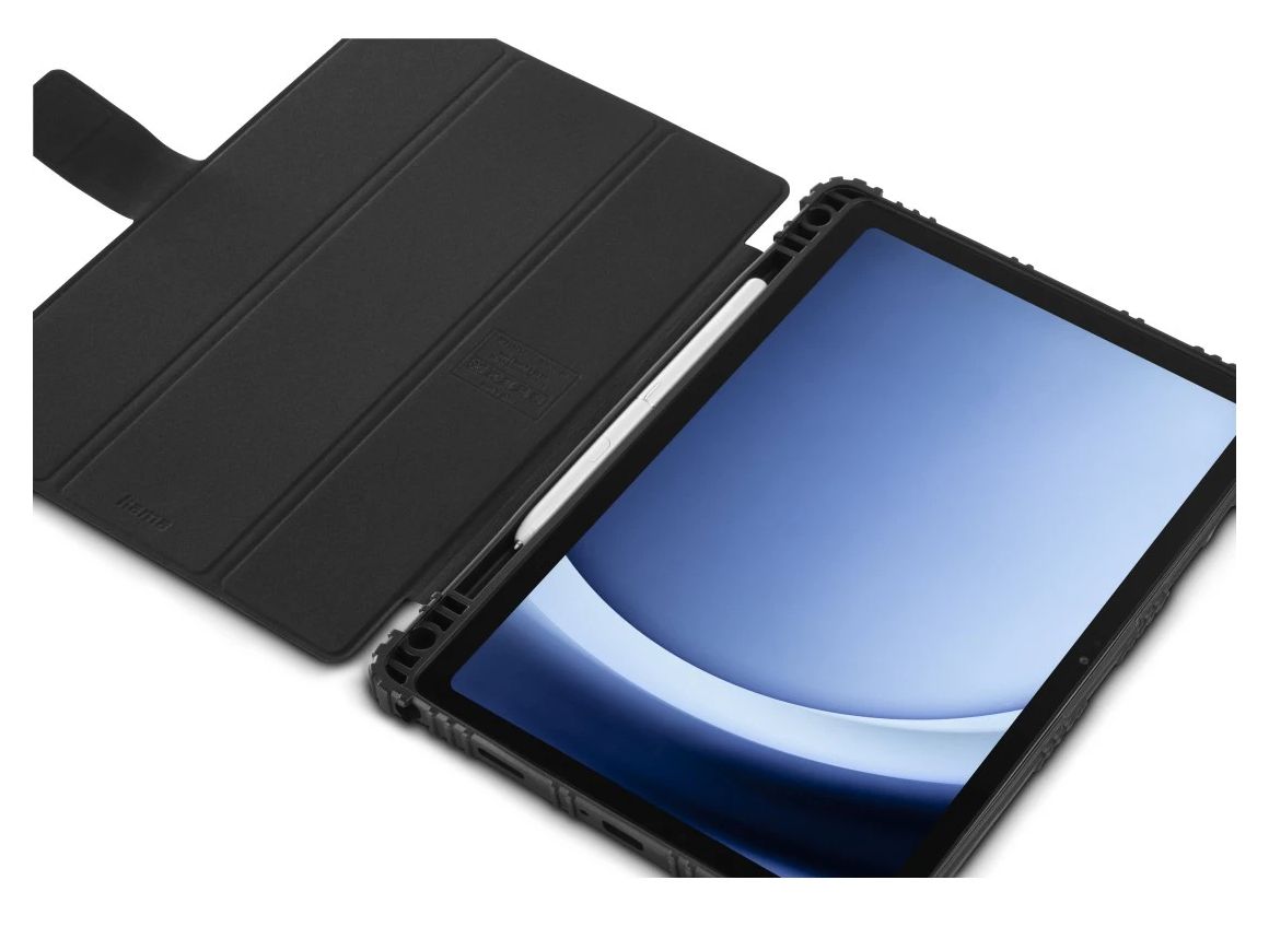 227091 Protection Folio aus Polycarbonat (PC), Polyurethan für Samsung Galaxy Tab A11+ / A9+ bis 27,9 cm (11") Schmutzabweisend, Staubresistent, Schlagfest, Kratzresistent, Schockresistent mit Magnetverschluss (Schwarz) 