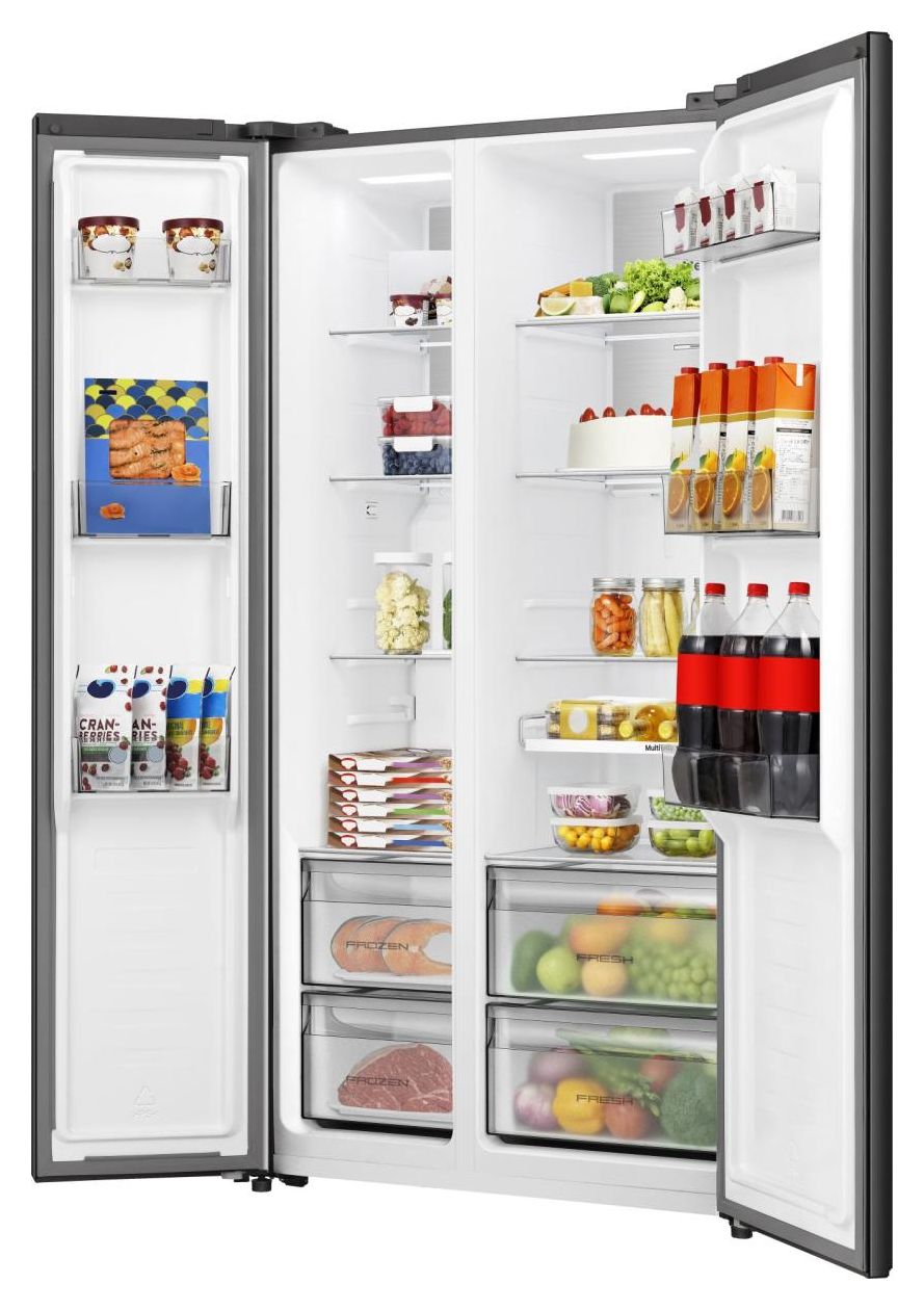 RS3P538NAFE Side-by-Side Kühl-/ Gefrierkombination 336 l / 191 l 313 kWh NoFrost 1786 mm x 911 mm  (Schwarz, Edelstahl) 