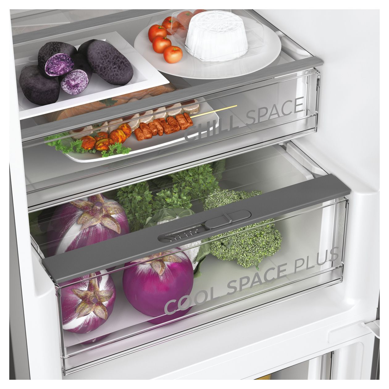 HOCE7620DX 258 l / 119 l Kühl-Gefrierkombi freistehend NoFrost 211 kWh Jahr  (Edelstahl) 