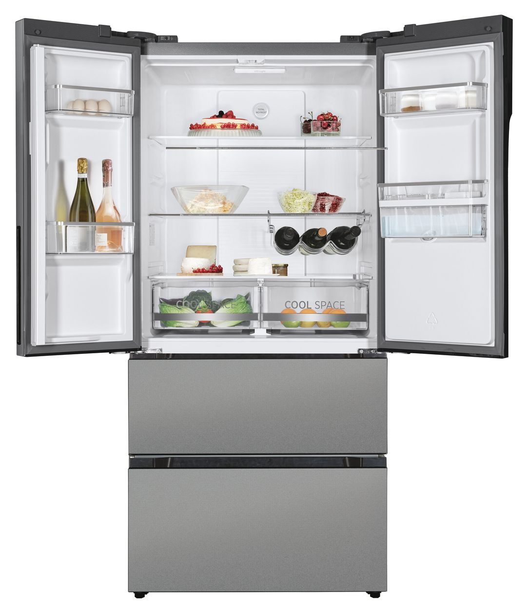 HSF818EXWD Side-by-Side Kühl-/ Gefrierkombination 284 l / 148 l 282 kWh NoFrost 1830 mm x 836 mm  (Edelstahl) 