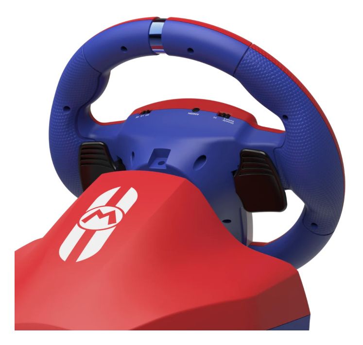 Mario Kart Racing Wheel Pro Mini Lenkrad Nintendo Switch 2 kabelgebunden  (Rot/Blau) 