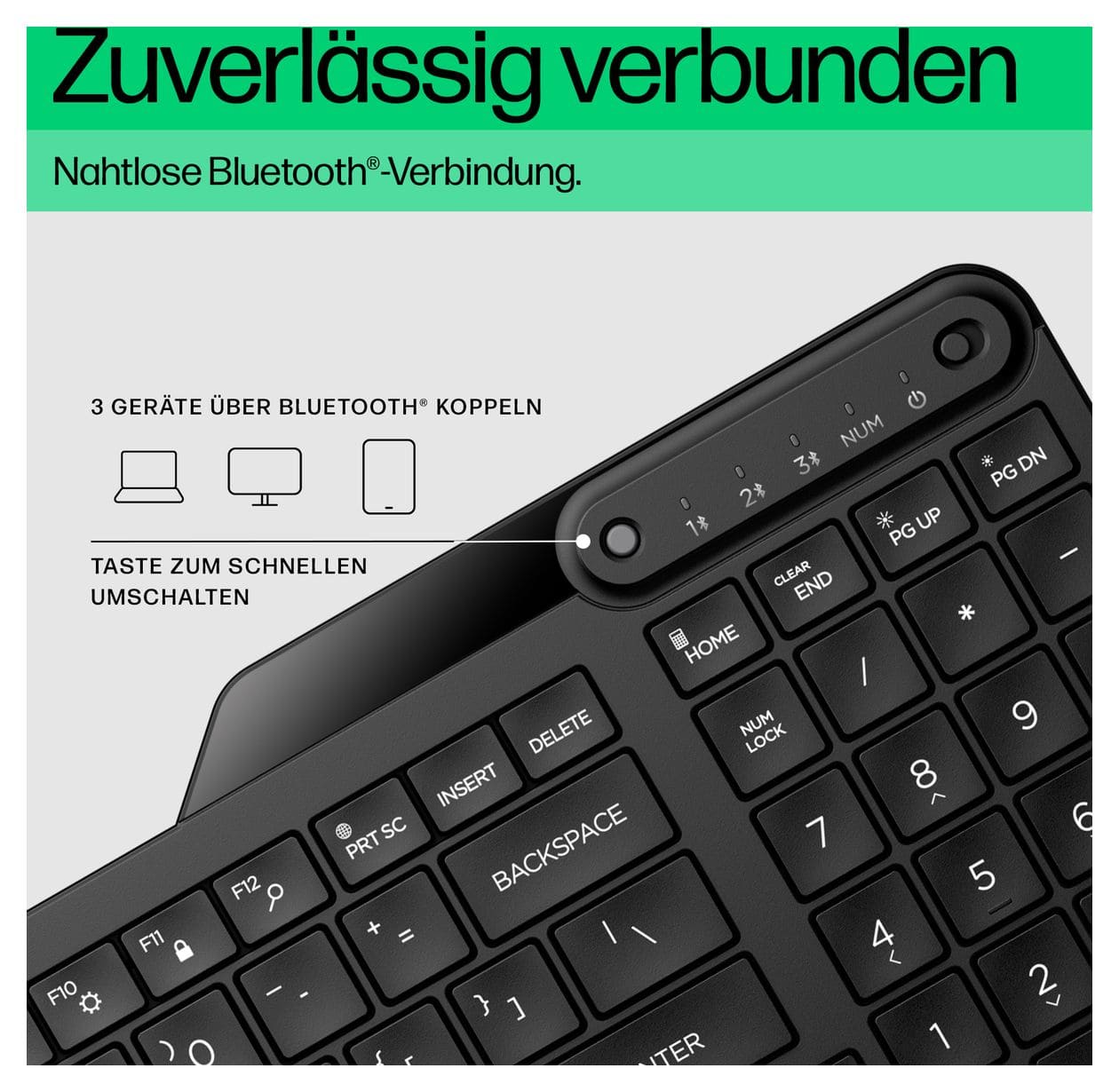 460 Home Tastatur Bluetooth  (Schwarz) 