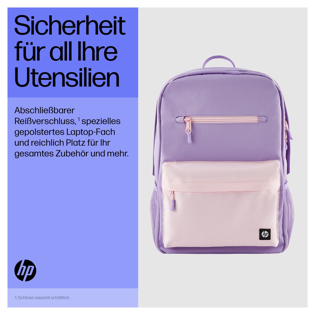 Campus Notebook-Rucksack bis 39,6 cm (15.6 Zoll) (Lavendel) 