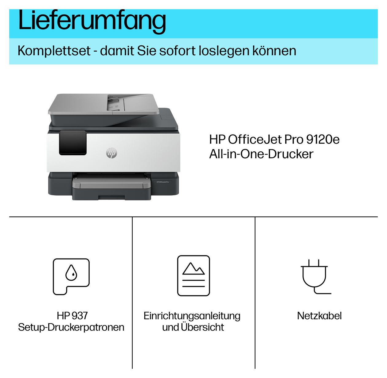 OfficeJet Pro 9120e All in One A4 Thermal Inkjet Drucker 4800 x 1200 DPI 