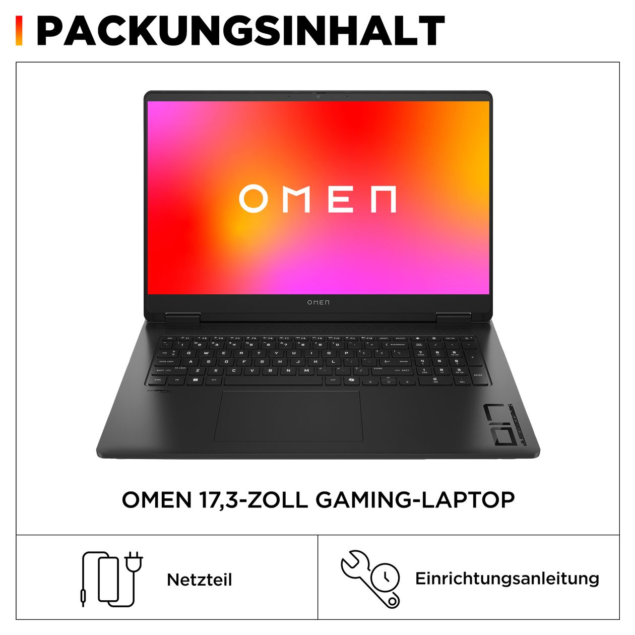 Omen 17-db0679ng Quad HD Notebook 43,9 cm (17.3 Zoll) 2560 x 1440 Pixel 1 TB SSD Windows 11 Home AMD Ryzen 7 max. 5,1 GHz  (Schwarz) 