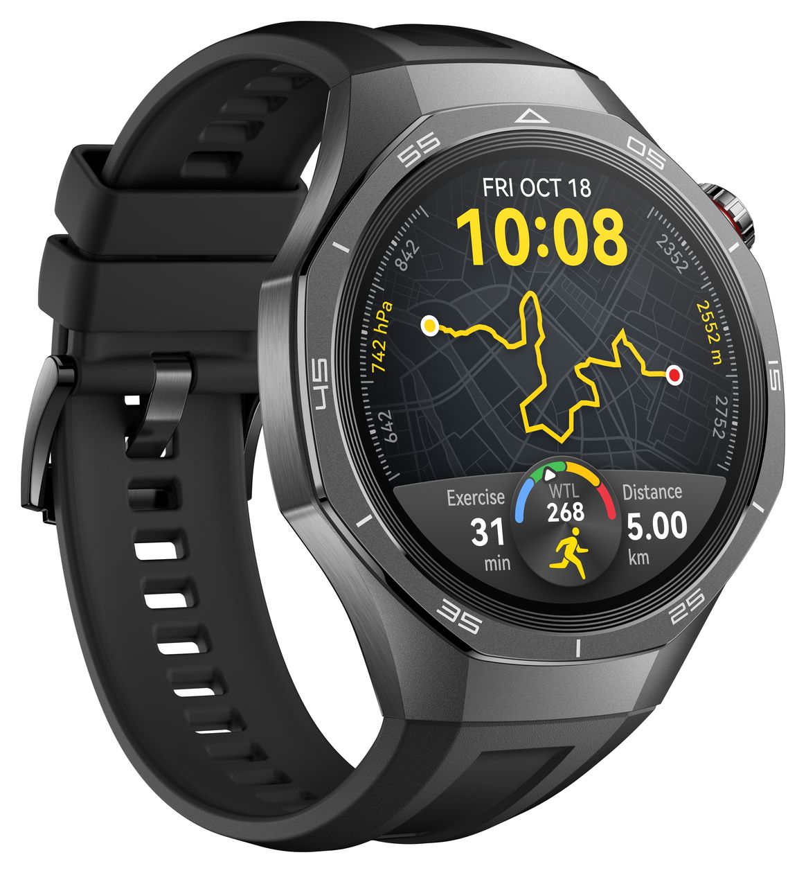 Watch GT5 Pro Digital 46 mm Smartwatch Rund IP69K 336 h 326 ppi  (Schwarz) 