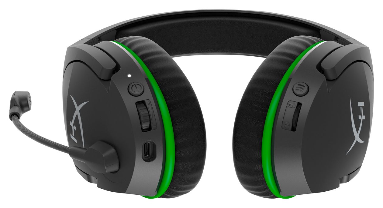 CloudX Stinger Core Wireless Over Ear Kopfhörer Kabelgebunden  (Schwarz, Grün) 