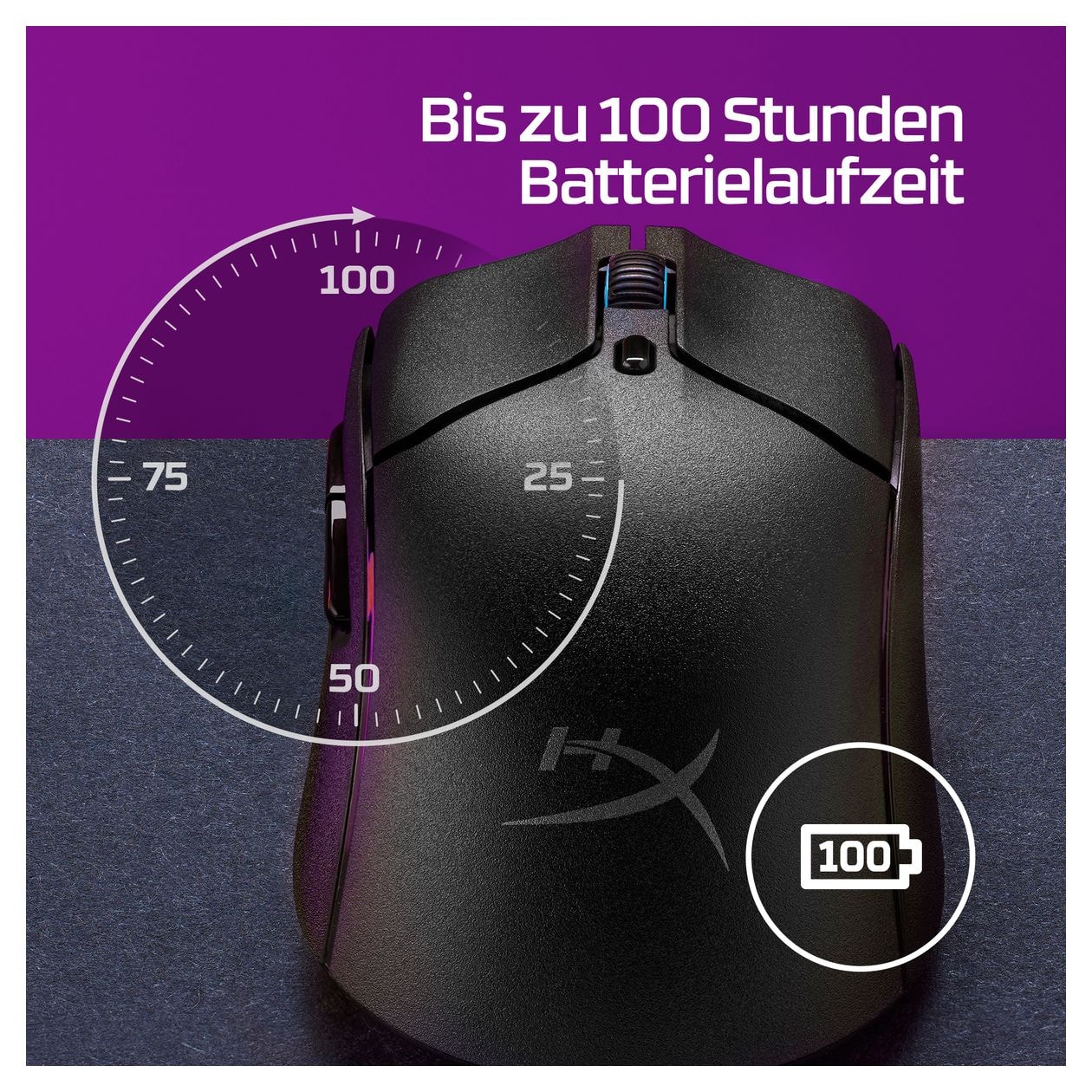 HyperX Pulsefire Haste 2 Wireless 26000 DPI Gaming Maus  (Weiß) 