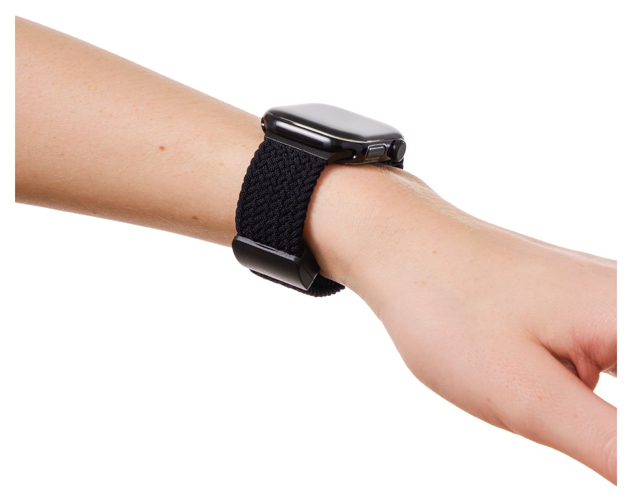 Iconic Black Watch Band Armband 20 mm Apple Watch 42/44/45/46/49  (Schwarz) 