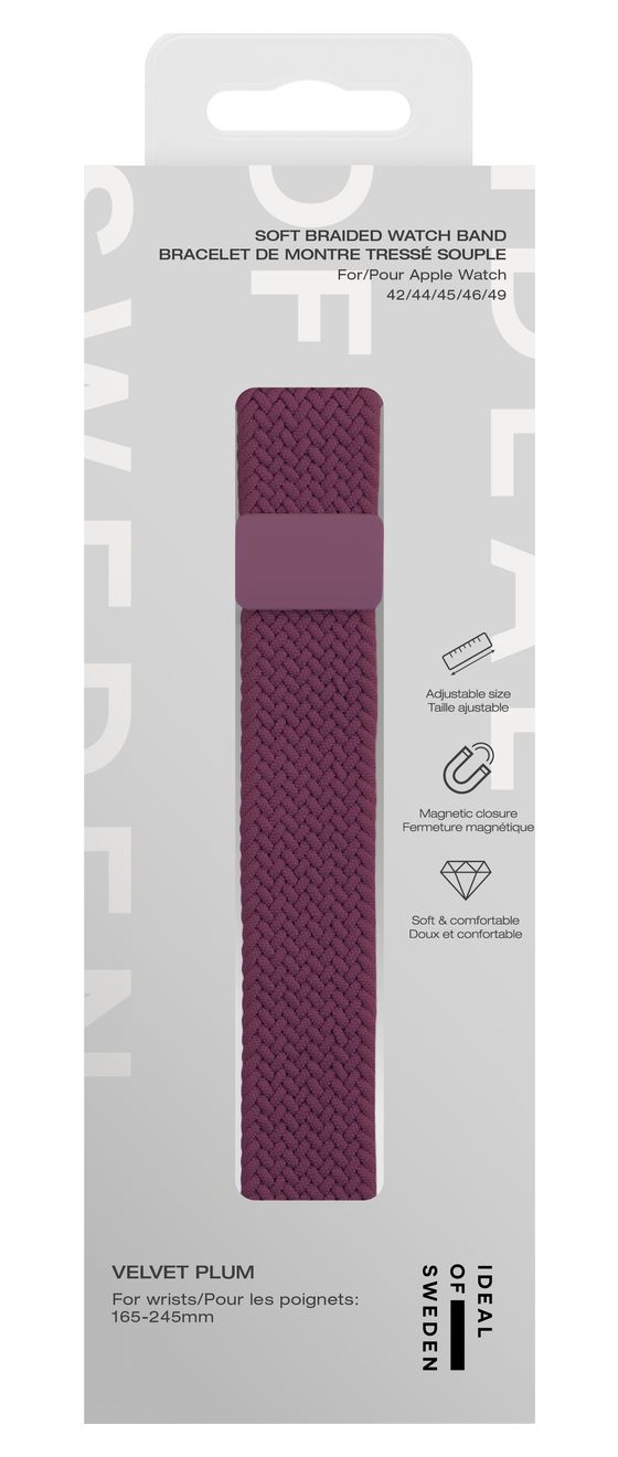 Soft Braid Watch Band Armband 22 mm Apple Watch 42/44/45/46/49  (Violett) 