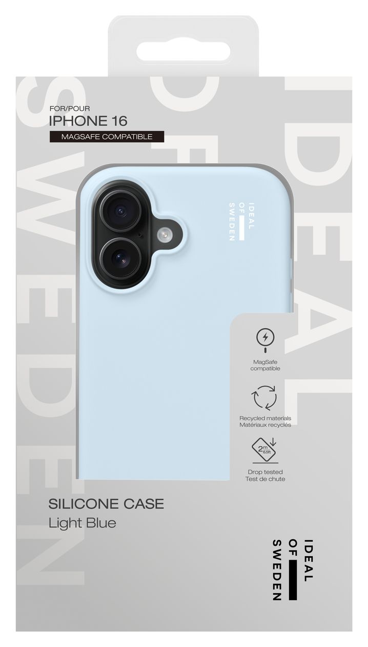 Silicone Case MagSafe Cover für Apple iPhone 16 (Light Blue) 
