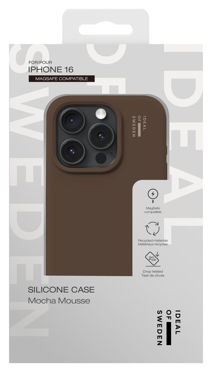 Silicone Case MagSafe Cover für Apple iPhone 16 (Mocha Mousse) 