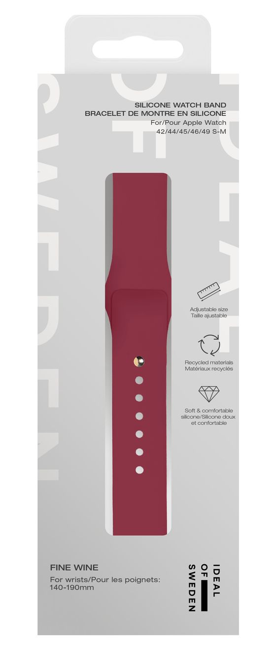 IDSWB-4249-SM-638 Armband 20 mm Apple Watch 42/44/45/46/49 - S/M  (Rot) 