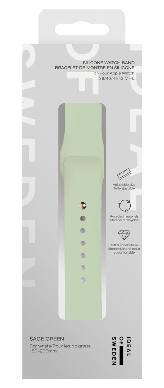 Silicone Watch Band Armband 20 mm Apple Watch 38/40/41/42 (Series10) - M/L  (Grün) 