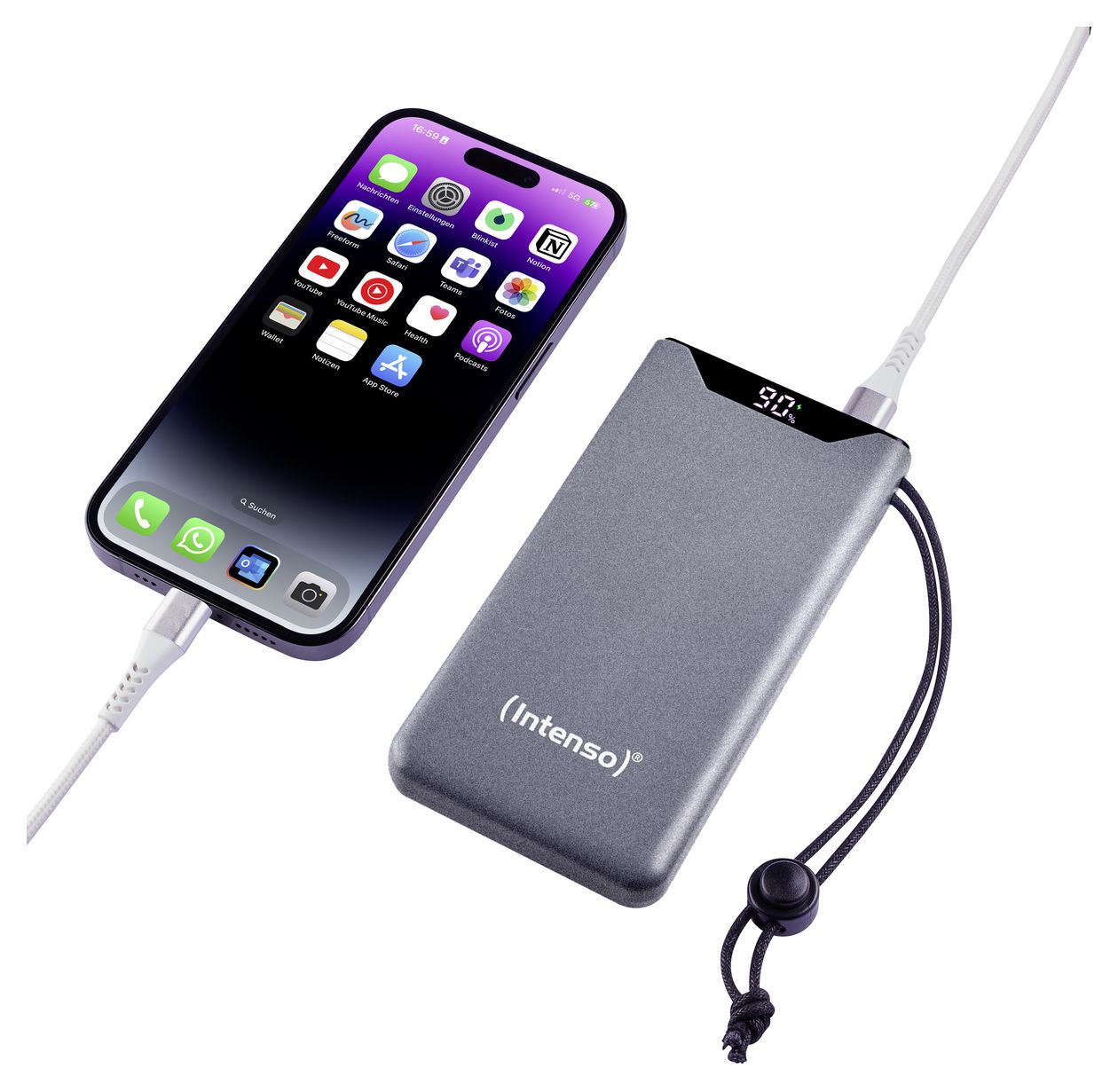 F 10000 mAh Powerbank  (Grau) 