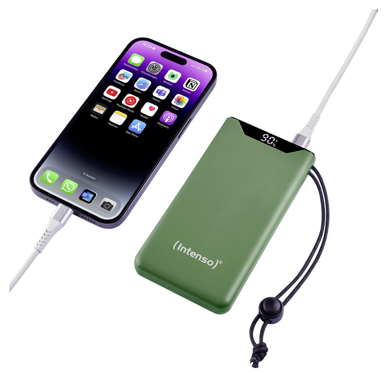 F 10000 mAh Powerbank  (Grün) 