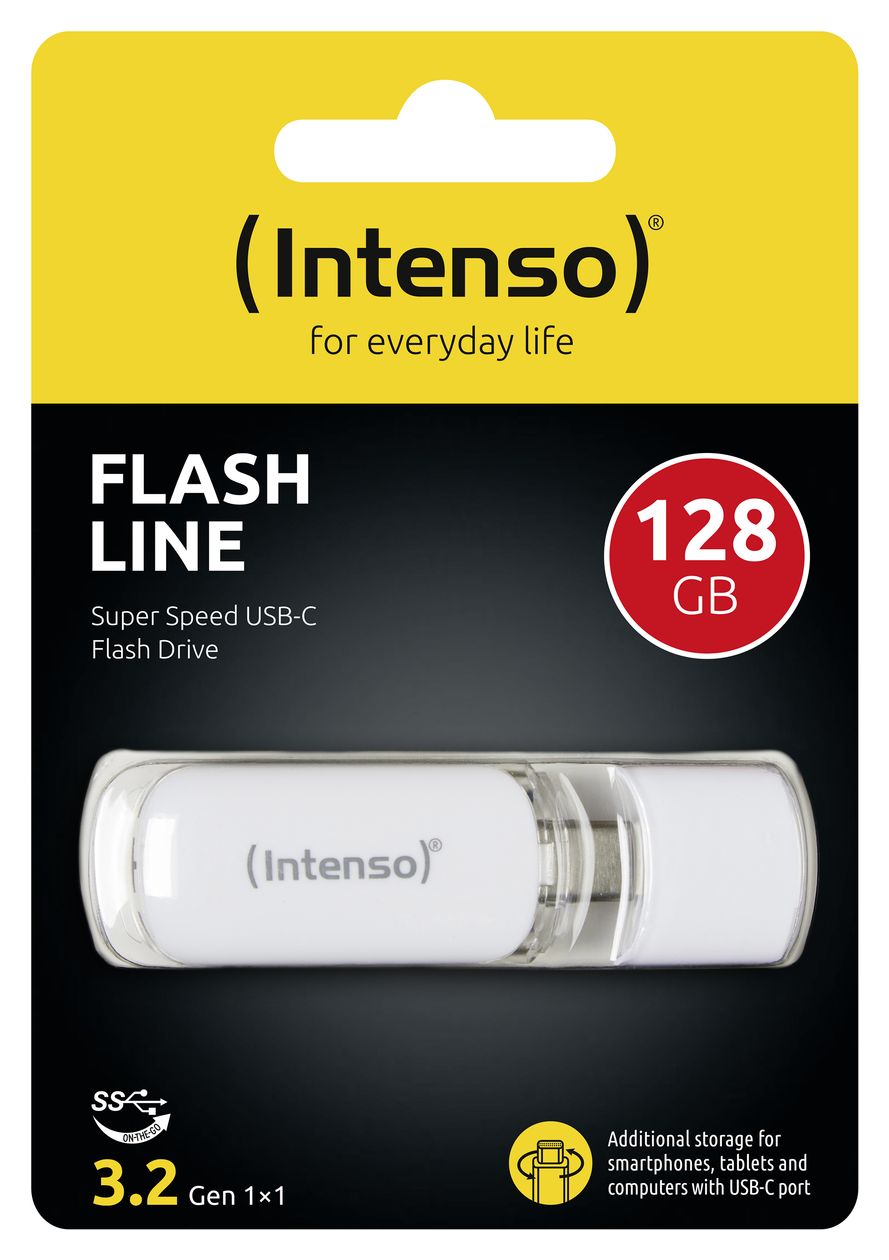 Flash Line USB Typ-C Stick 128 GB  (Weiß) 