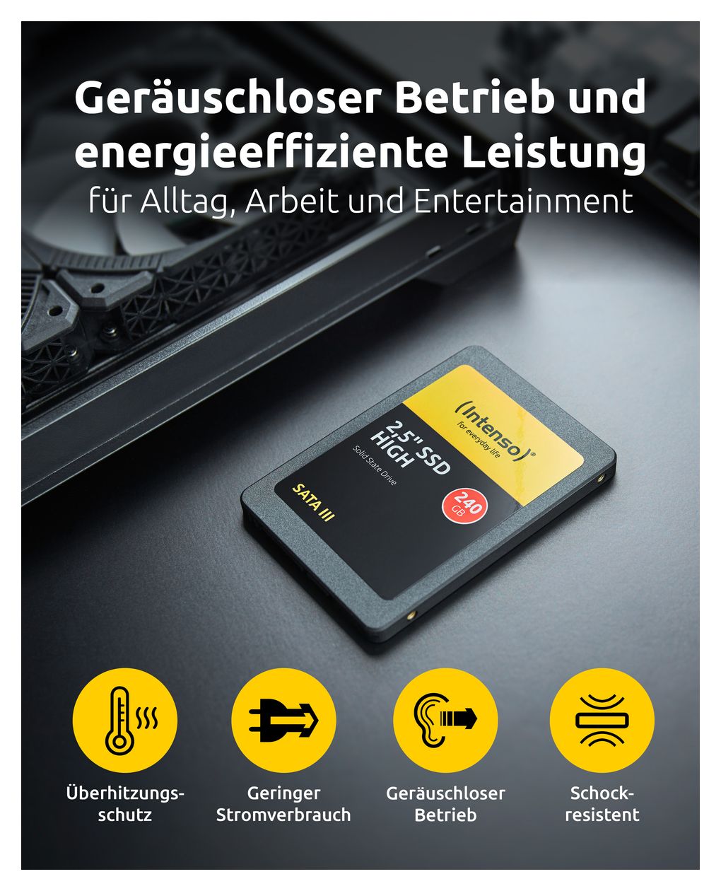 High Performance 480 GB SSD Serial ATA III 2.5"  (Schwarz) 
