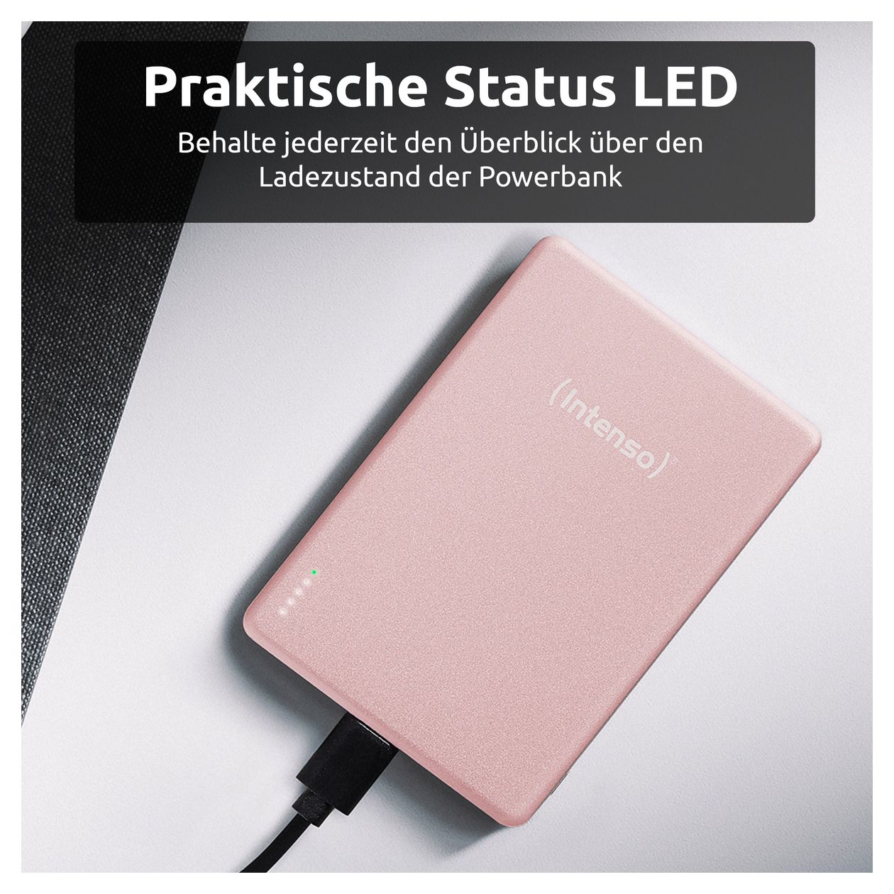 MW 5000 mAh Powerbank USB Typ-C Kabelloses Laden  (Rose) 