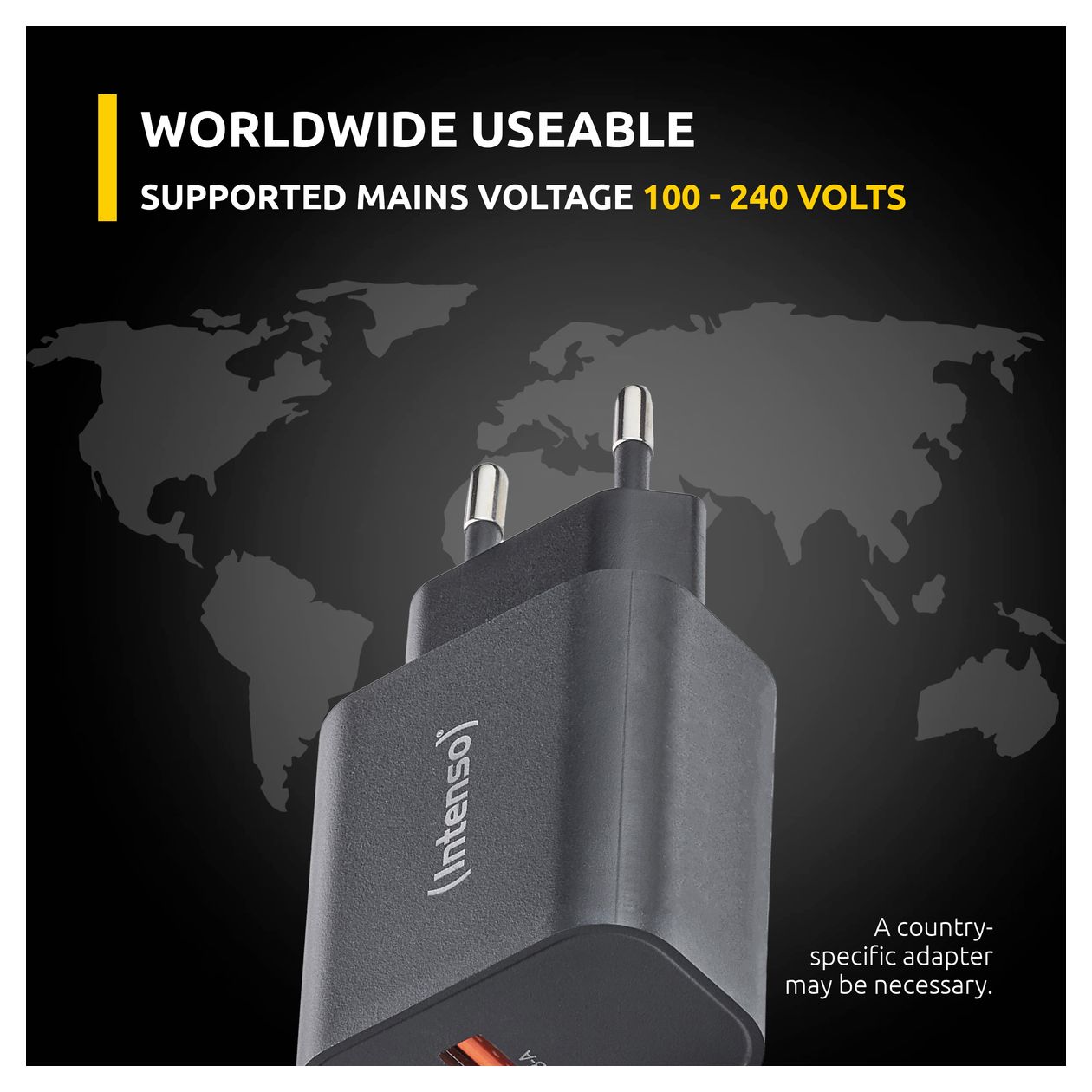 Power Adapter W30AC, 30W, USB-A und USB-C Anschluss, schwarz 