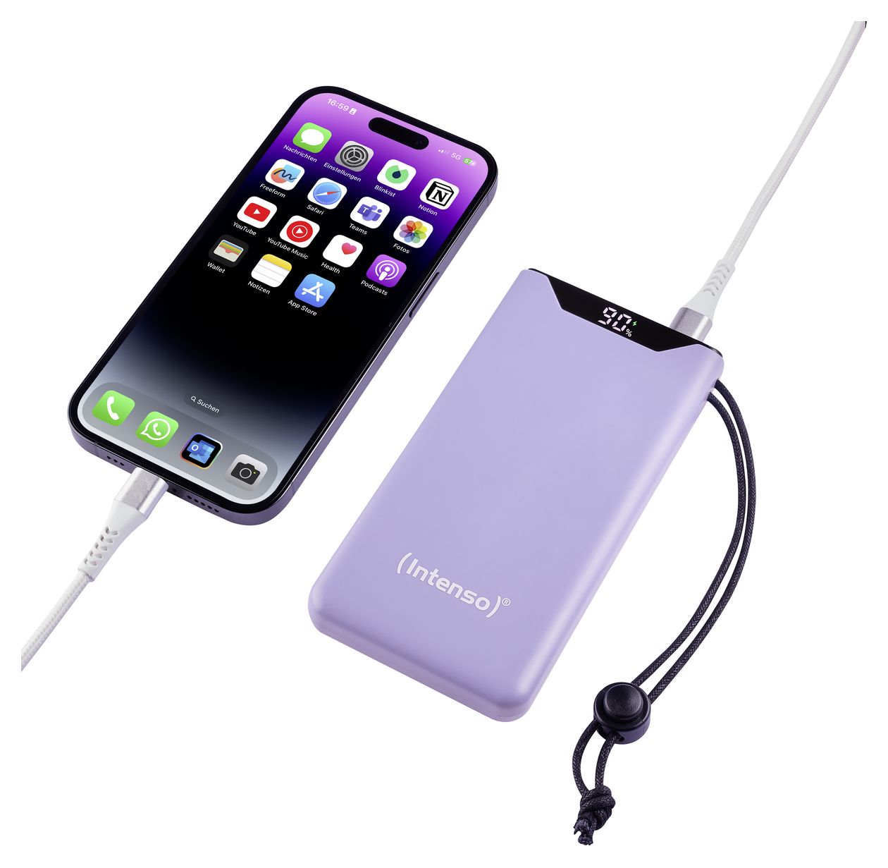 F 10000 mAh Powerbank  (Violett) 