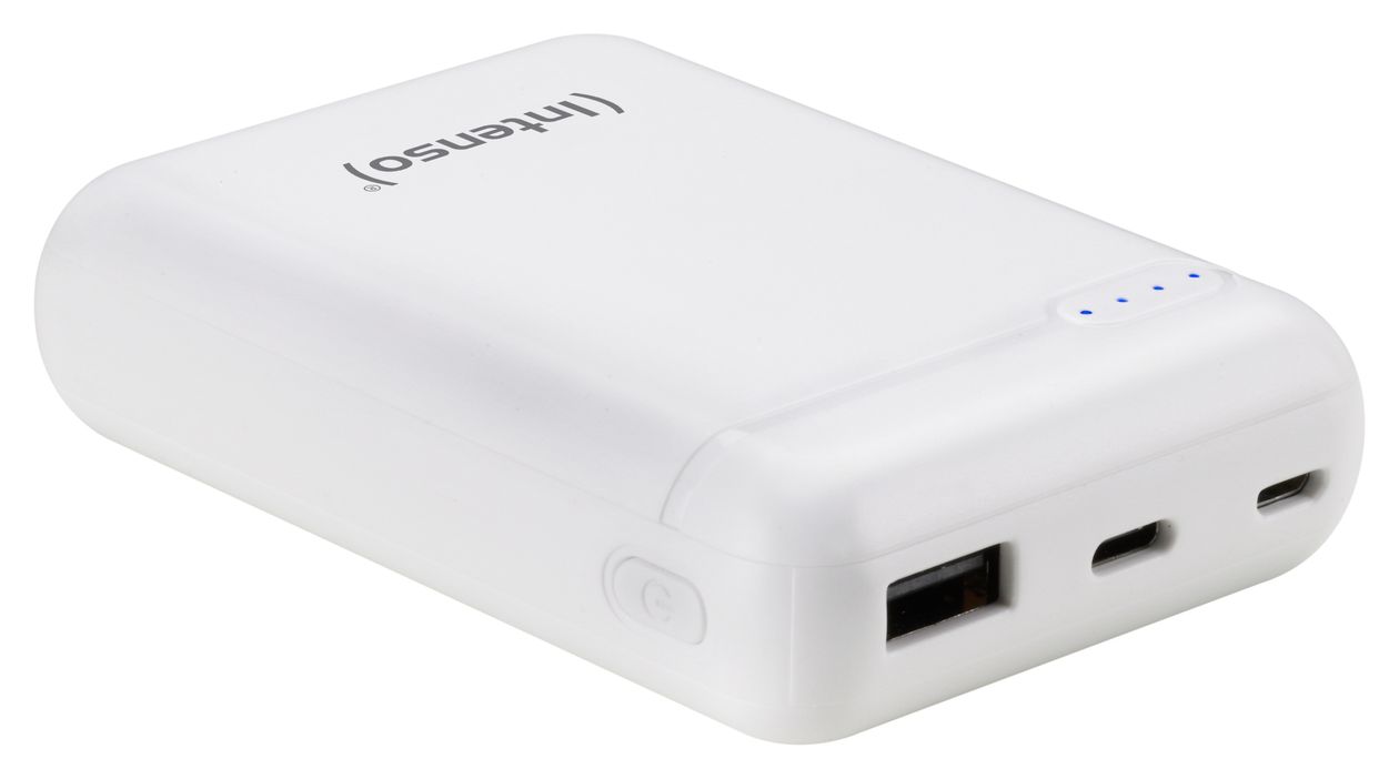 XS 10000 mAh Powerbank Micro-USB + USB Type-C  (Weiß) 