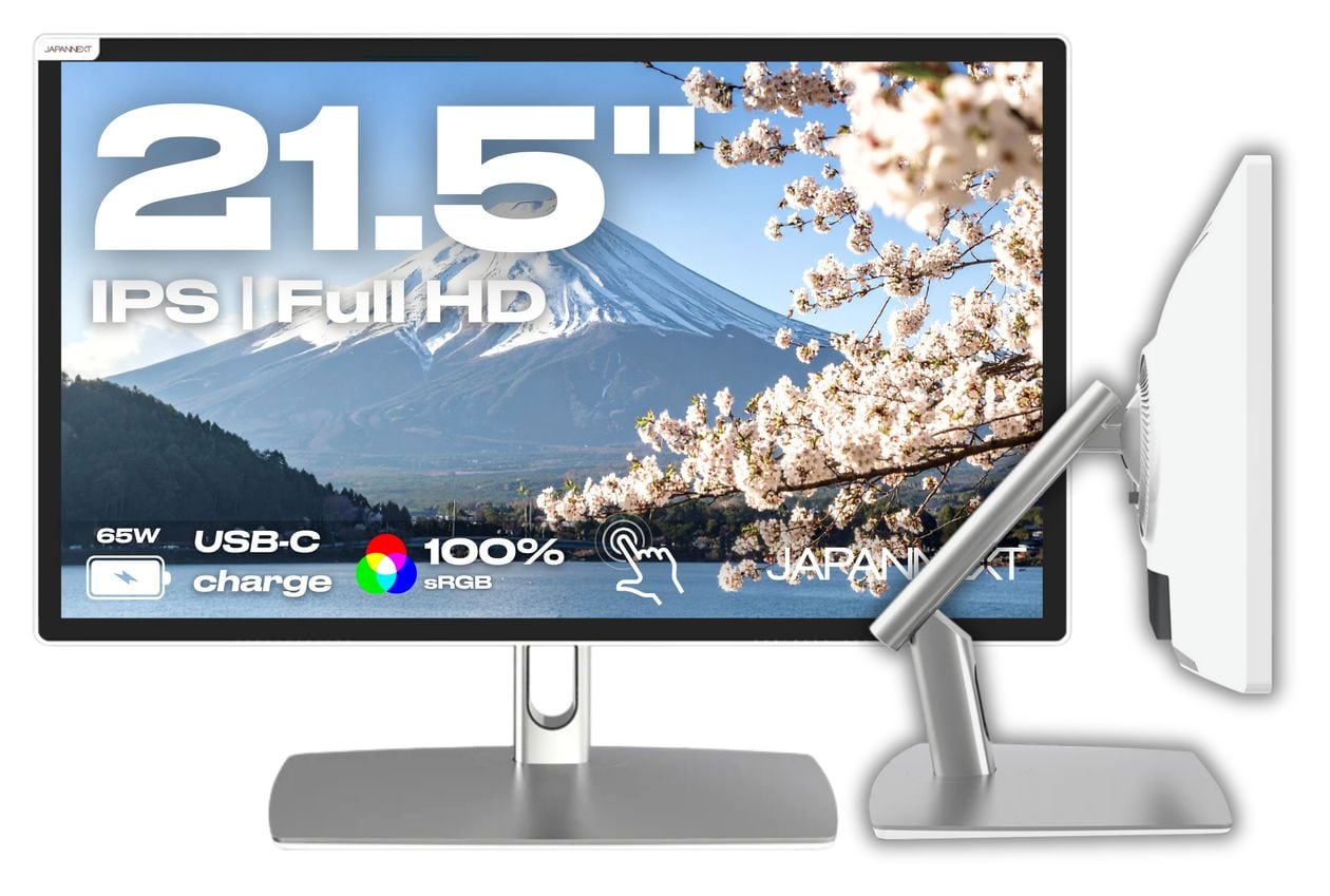 JN-IPS2152FHDR-C65W-FLD-T Full HD Monitor 54,6 cm (21.5 Zoll) 16:9 8 ms 250 cd/m²  (Grau) 