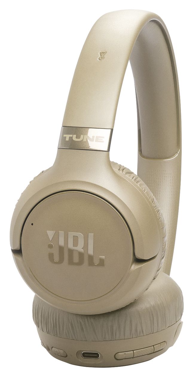 Tune 680NC Ohraufliegender Bluetooth Kopfhörer kabelgebunden&kabellos 76 h Laufzeit USB Typ-C  (Beige) 