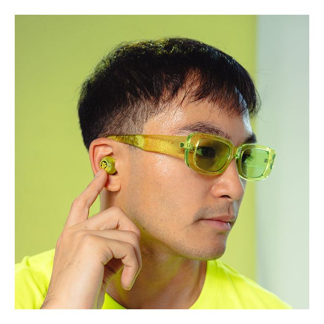 Go Pop ANC In-Ear Bluetooth Kopfhörer Kabellos TWS 7 h Laufzeit IP55 (Türkis, Transparent) 