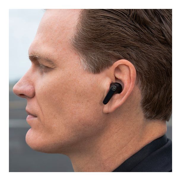 JBuds Pods ANC In-Ear Bluetooth Kopfhörer kabellos 56 h Laufzeit IP55 USB Typ-C  (Schwarz) 