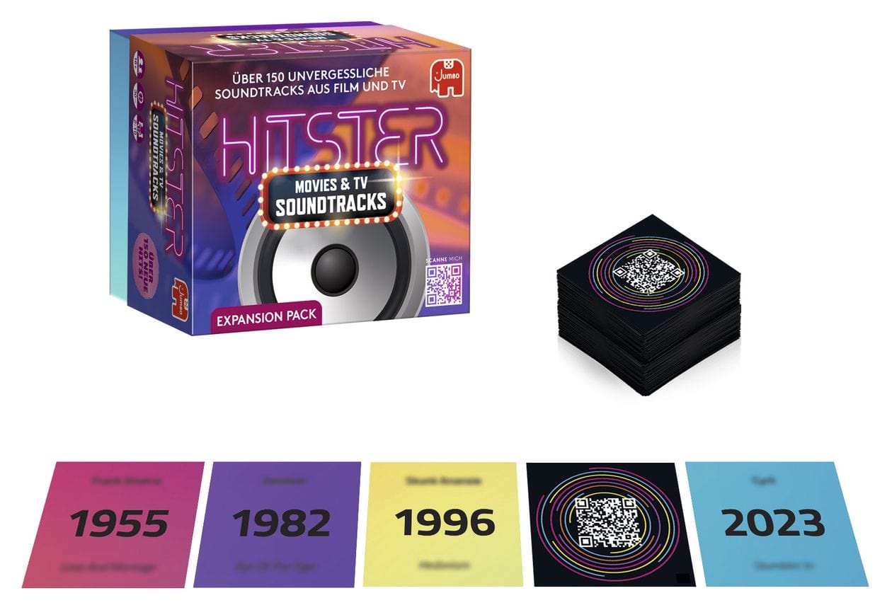 Hitster – Movies & TV Soundtracks Expansion Pack Brettspiel-Erweiterung Brettspiel-Erweiterung bis zu 10 Spielern ab 16 Jahr(e) 