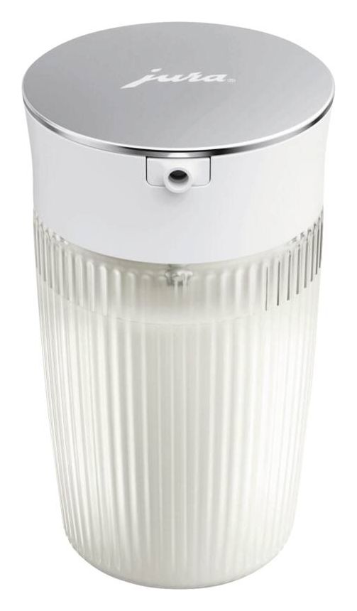 24313 Milch-Karaffe Glas, Edelstahl  (Edelstahl, Weiß) 