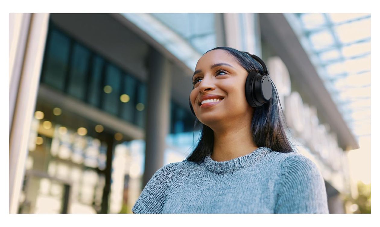 HA-S75N Over Ear Bluetooth Kopfhörer kabellos 50 h Laufzeit USB Typ-C  (Schwarz) 