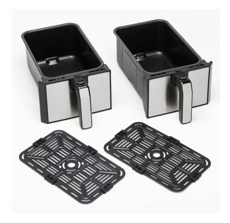 HFM20.000MB kHealthy Twin Airfryer Doppel Heißluftfritteuse 8 l 1700 W  (Schwarz) 