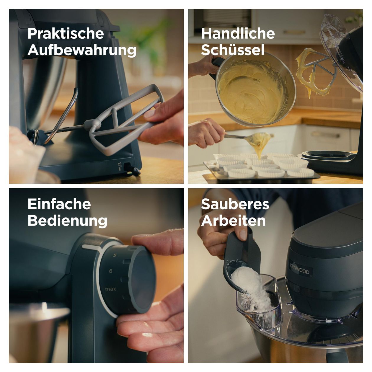 KHC30.070GY Multi Tasker 1000 W Küchenmaschine 4,3 l  (Edelstahl, Grau) 