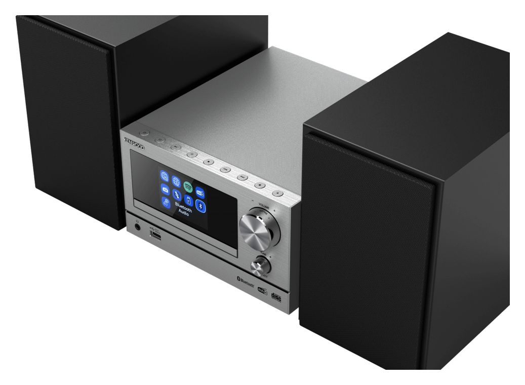 M-7000S-S Home-Audio-Minisystem DAB+, FM 30 W Bluetooth  (Silber) 