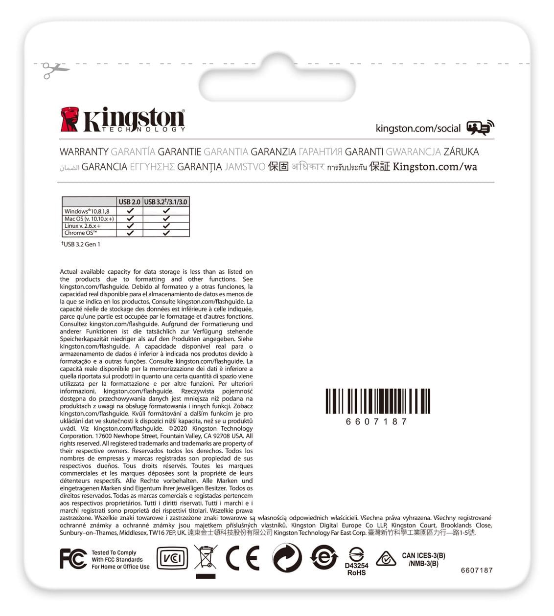 DataTraveler Kyson USB Typ-A Stick 64 GB  (Silber) 