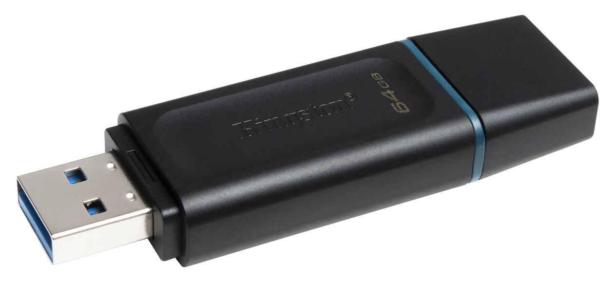DataTraveler Exodia USB Typ-A Stick 64 GB  (Schwarz, Türkis) 