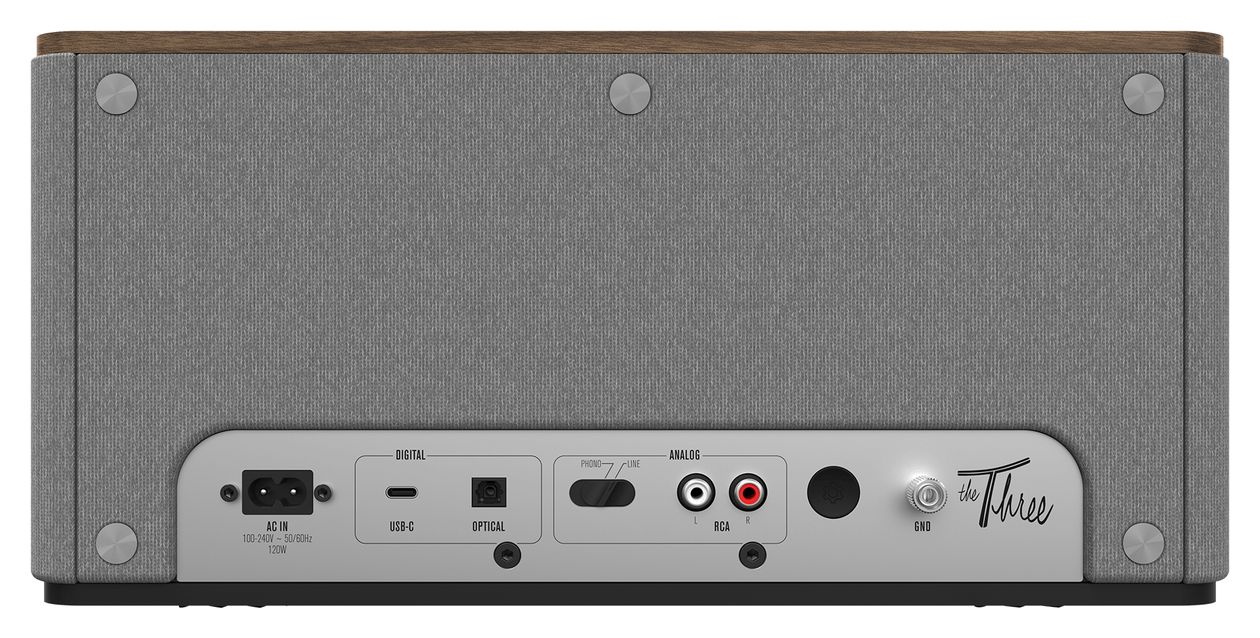 The Three Plus 120 W Bluetooth Lautsprecher  (Walnuss) 