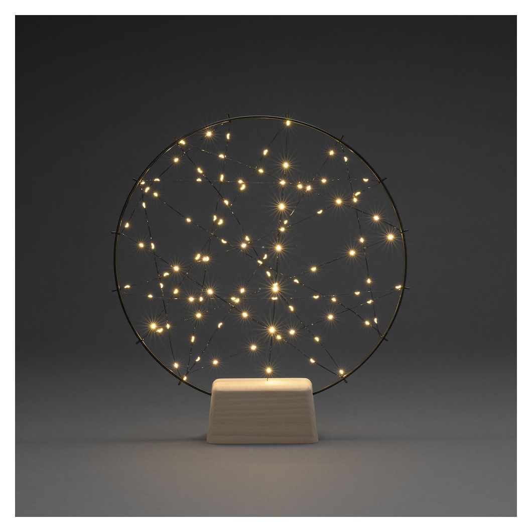 1783-787 Metallsilhouette Ring Holz LED Ultra-Warmweiß(2200K) Bernstein 